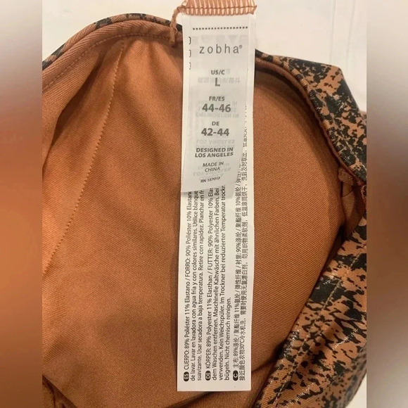 Zobha Taylor Sport Bra + High Rise Shine Legging Size L - Picture 10 of 13